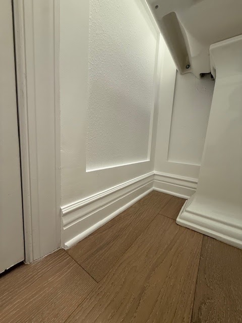 Bathroom vinyl-plank flooring