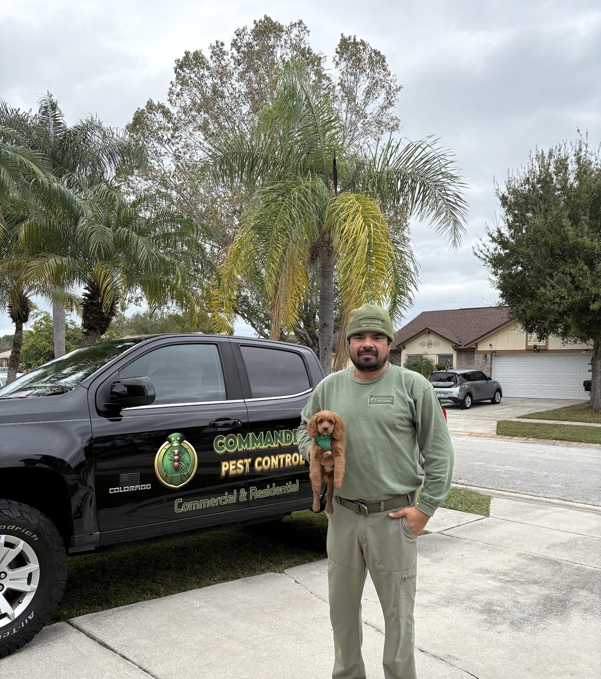 A pest control treatment by Guardian Pest Control in Orlando, Florida