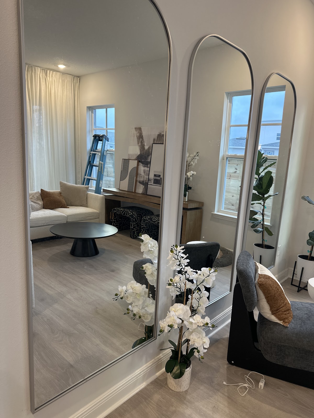 Bathroom vinyl-plank flooring