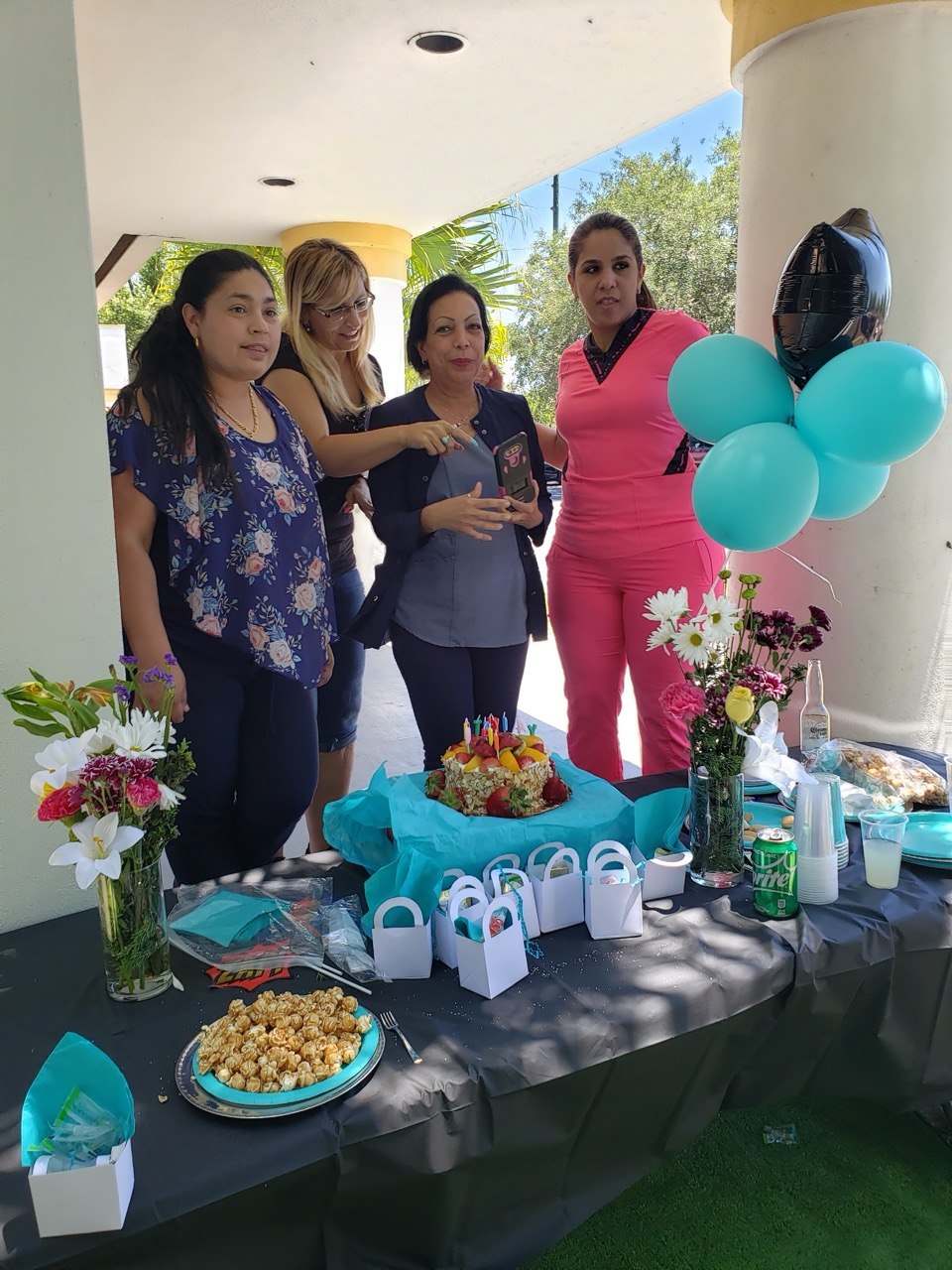 The Nona Medical Services team together at an outdoor event