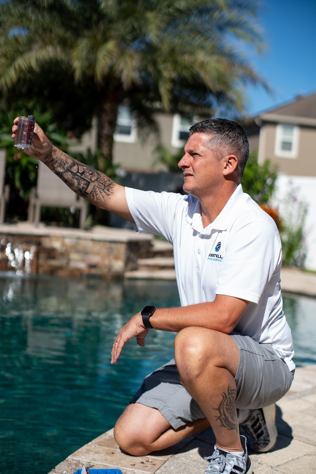 A sparkling clean pool maintained by Splash Pop Pool Care in Orlando, Florida