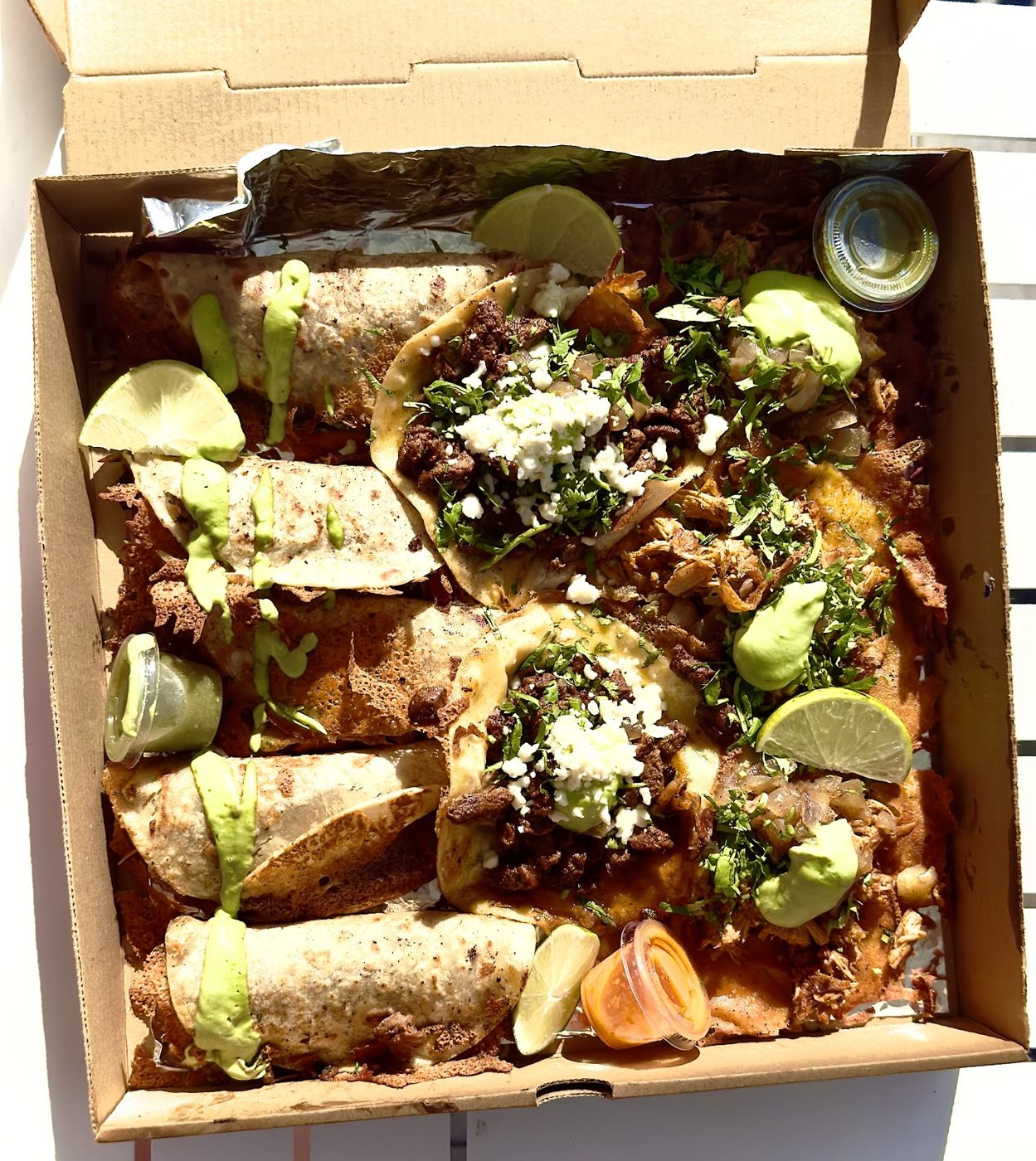 A box of Tacolover street tacos