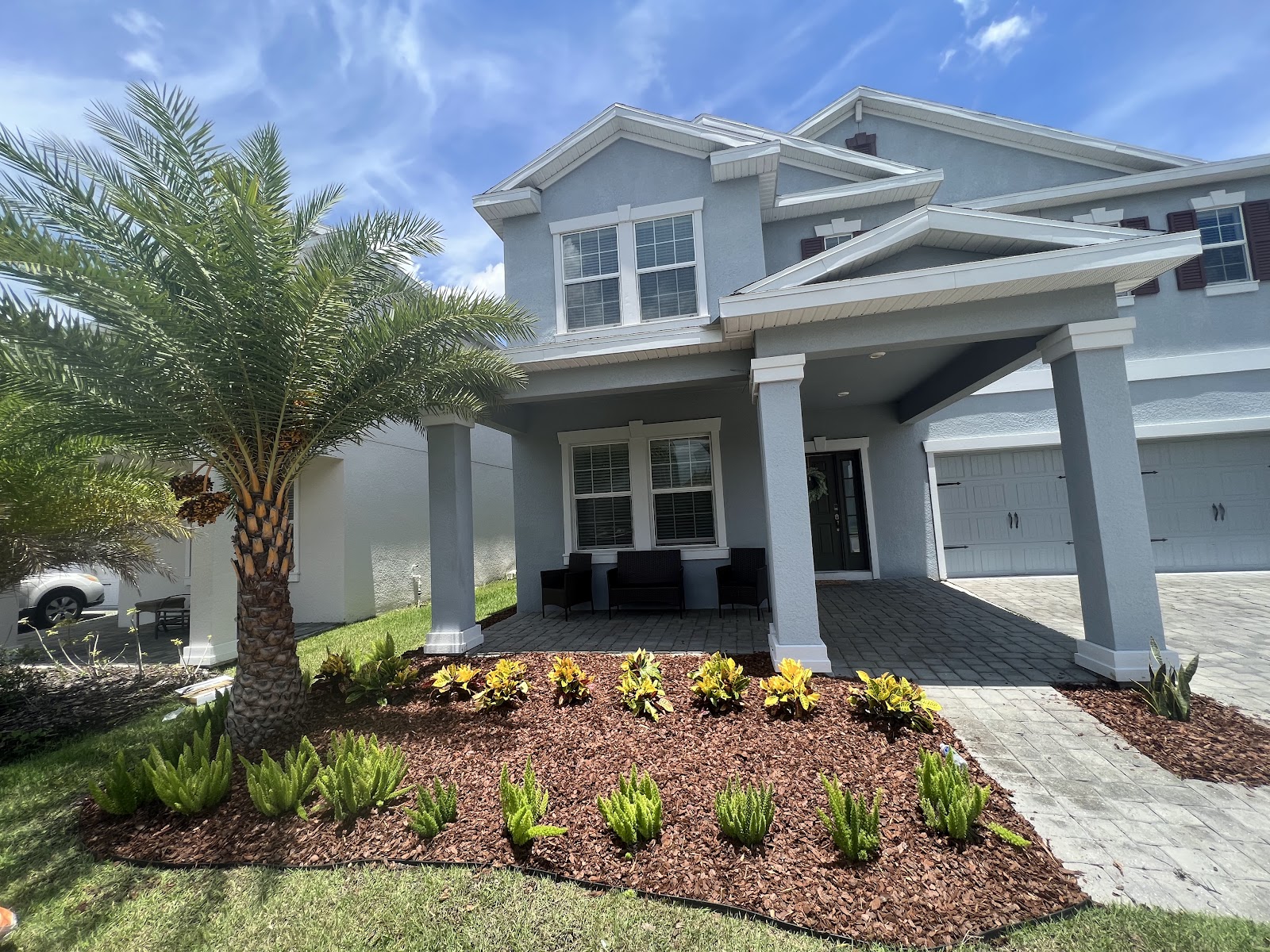 Landscaping work by GreenWorks Landscape Solutions in Orlando, Florida